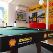 Truckers can relax with a game of pool and win prizes at the Shell Rimula Hardworking Truck