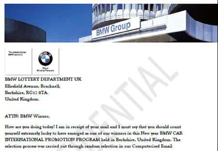 Bmw promotional lottery