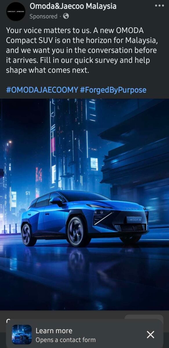 Omoda C4 — tinjauan pasaran di Malaysia dilancar; pesaing Chery Tiggo Cross bakal tiba tak lama lagi?