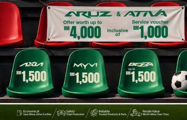 Perodua tawar promosi Julai 2026 — diskaun RM4,000 untuk Ativa, Aruz; RM1,500 untuk Myvi, Axia dan Bezza