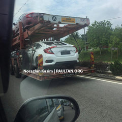 2016 Honda Civic spotted trailer 3