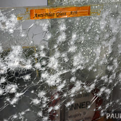 ballistic-resistant glass effects of grenade