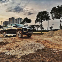 Off-road track with uneven surface and muddy terrain