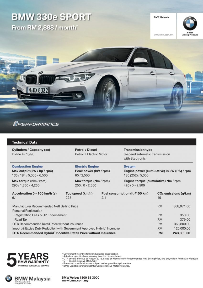 插电式Hybrid，BMW 330e正式上市，价格确认RM248k！ 4828