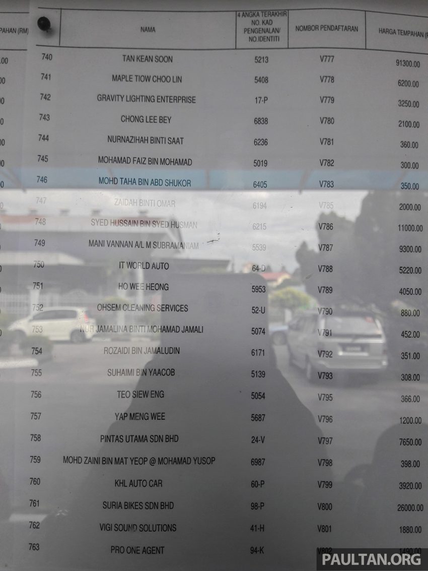 吉隆坡“V”车牌竞标成绩出炉，柔佛州苏丹近百万令吉买下“V 1”车牌！完整的“V”字头车牌号码竞标名单进来看。 5027