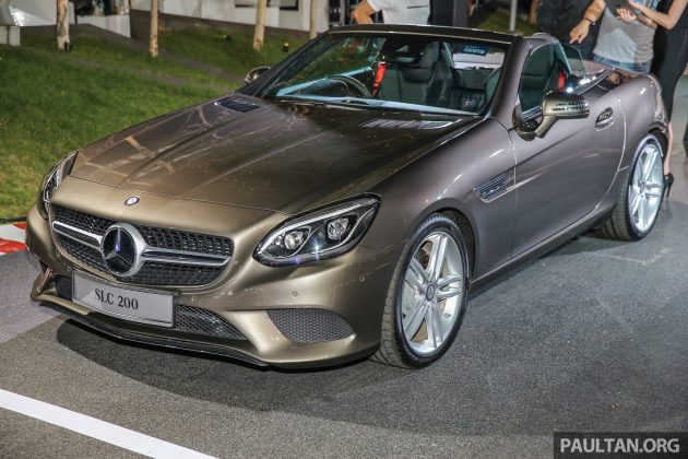 Mercedes-Benz SLC 180，入门敞篷跑车，搭载1.6引擎。