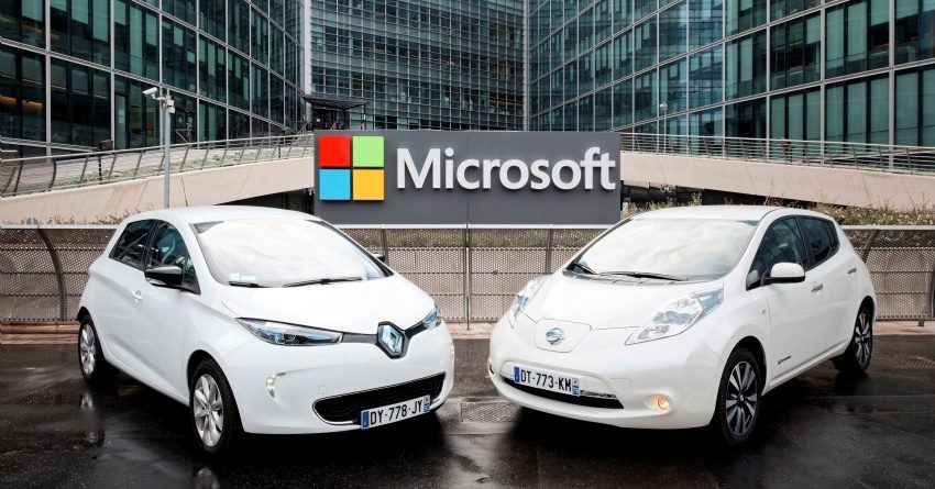 Renault-Nissan与Microsoft达协议，开发车载智能技术。 7963