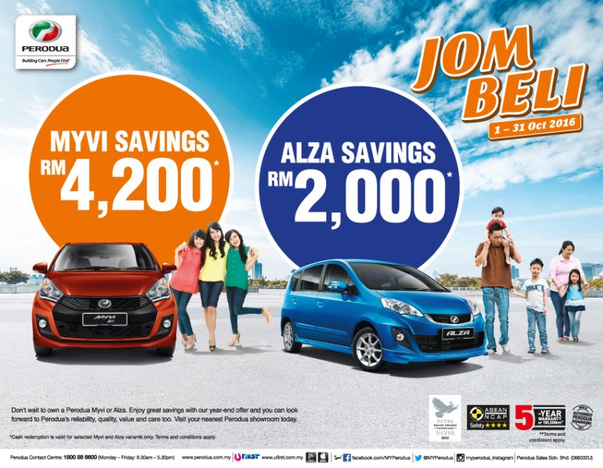Perodua Myvi 和 Alza 十月份促销，最高折扣达RM4.2k！ 9087