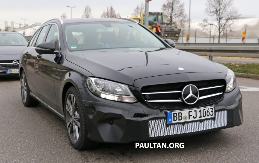 小改款 Mercedes-Benz C-Class ，欧洲捕获公路测试照。 14785