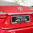 小改款 Toyota Corolla Altis 上市，新车价格保持不变！