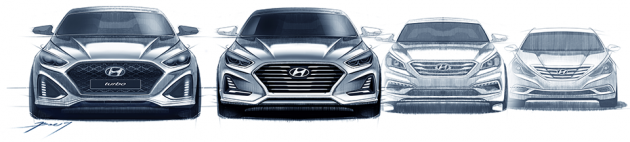 网上流出 Hyundai Sonata 小改款实车照，更动感前卫。
