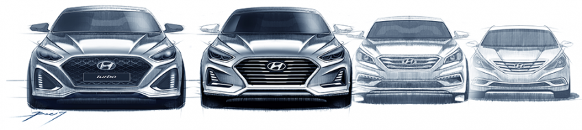 小改款 Hyundai Sonata 草稿图，更多棱角更前卫动感。 20816