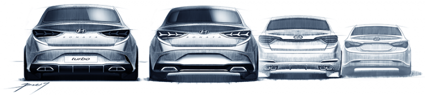 小改款 Hyundai Sonata 草稿图，更多棱角更前卫动感。 20815