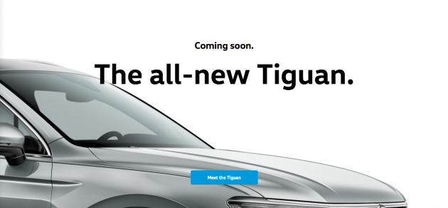 原厂官网发布消息，全新 Volkswagen Tiguan 即将上市。