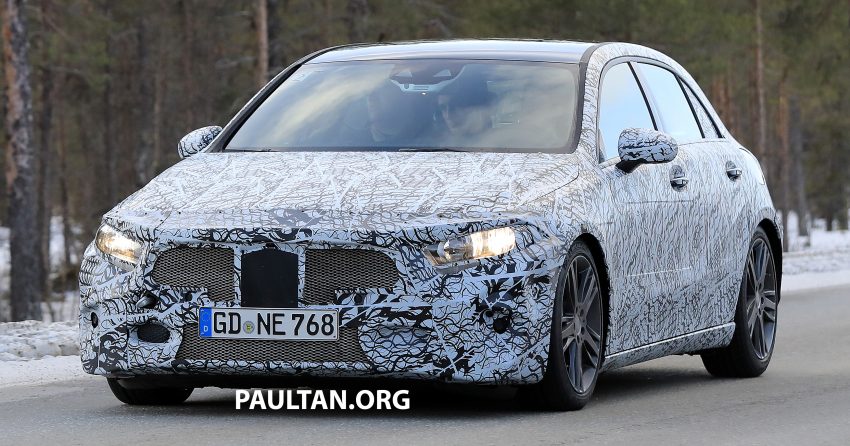 全新 Mercedes-Benz A-Class 雪地测试谍照，明年问世。 22090