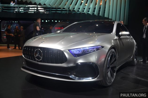 上海车展：Mercedes-Benz A-Class Sedan 概念车实拍。