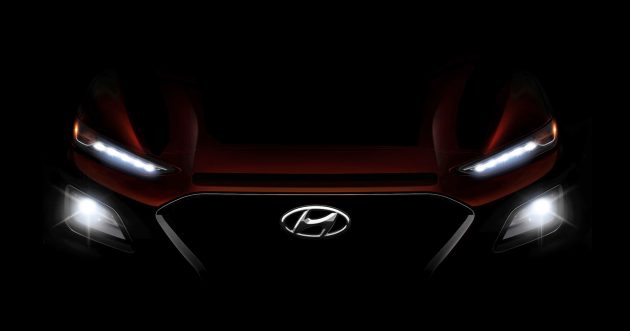 原厂发布 Hyundai Kona 官方宣传图，定位入门型SUV。