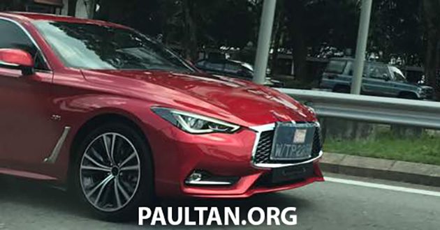 Infiniti Q60 在本地被拍到挂临时车牌上路，即将发布了？