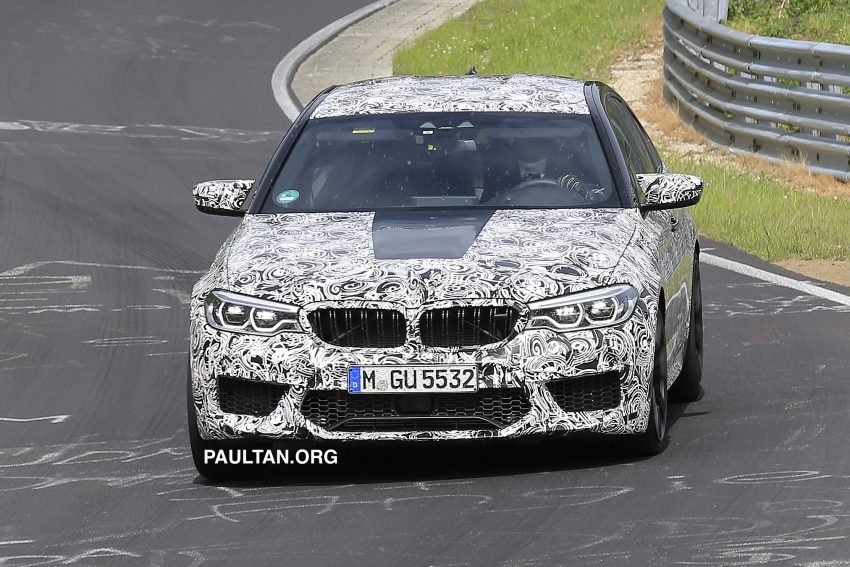 全新 BMW M5 开上纽柏林测试，零百加速将低于3.5秒。 29985