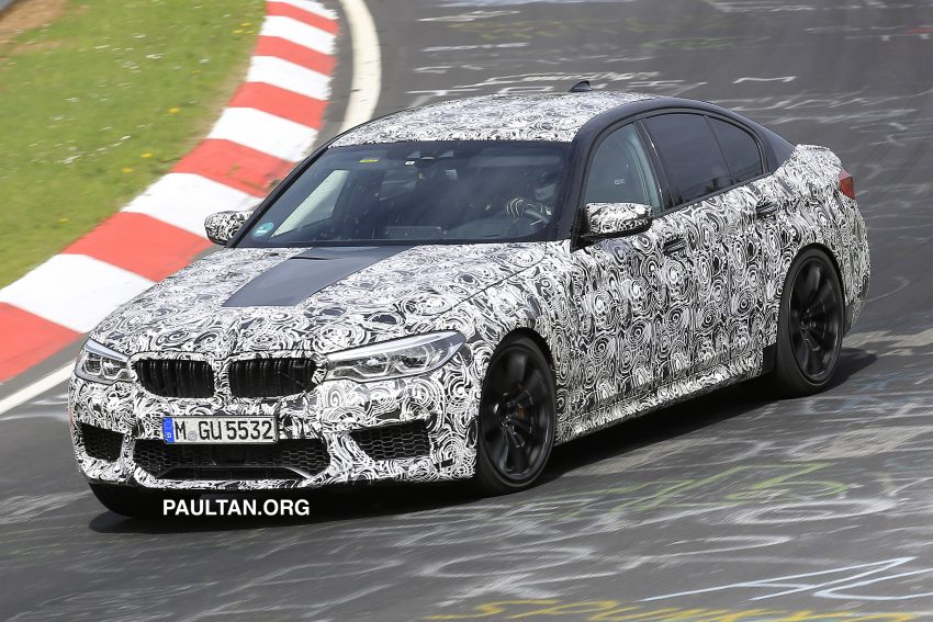 全新 BMW M5 开上纽柏林测试，零百加速将低于3.5秒。 29987