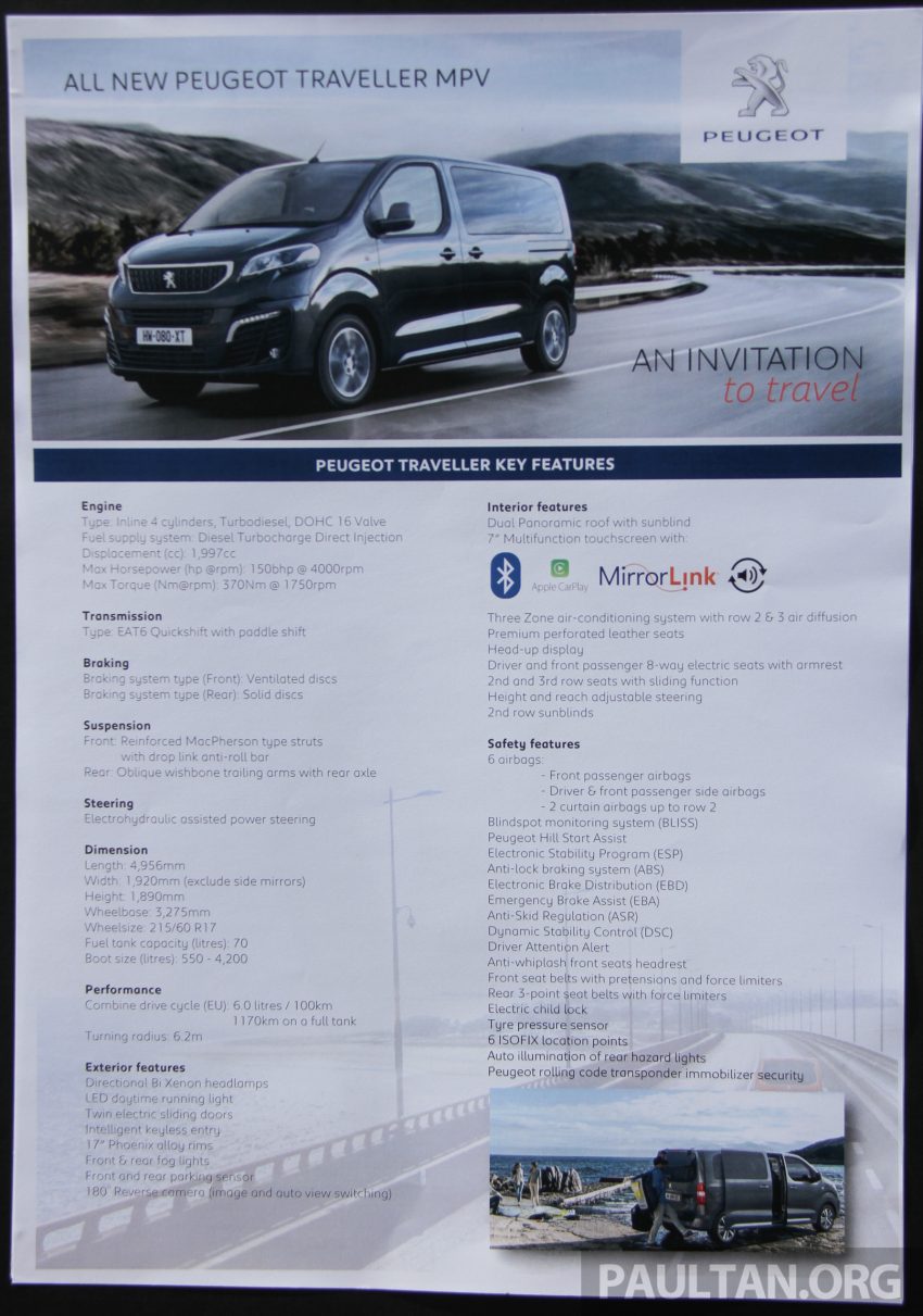 Peugeot Traveller 本地新车预览，今年第三季正式发布。 31027