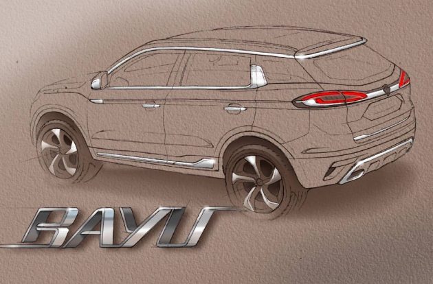 前 Proton 设计师再出妙笔，Proton Bayu SUV设计草图。