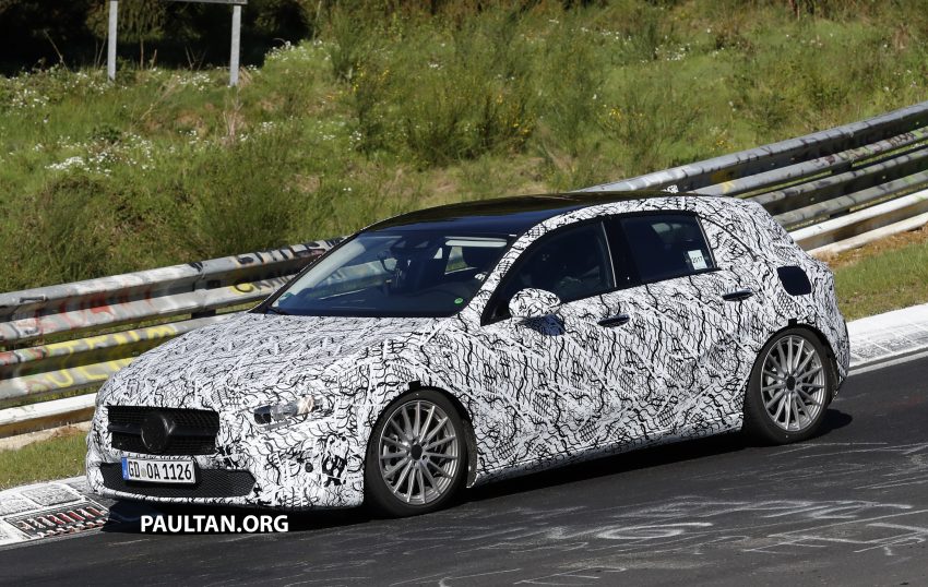 谍照：2018 Mercedes-Benz A-Class 内装中控台曝光。 33393
