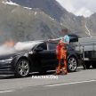 全新 Audi A7 测试途中突然起火，20分钟被烧只剩车架。