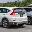 汽车图集：Honda CR-V 四代和五代新旧车型外观对比。