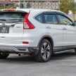 汽车图集：Honda CR-V 四代和五代新旧车型外观对比。