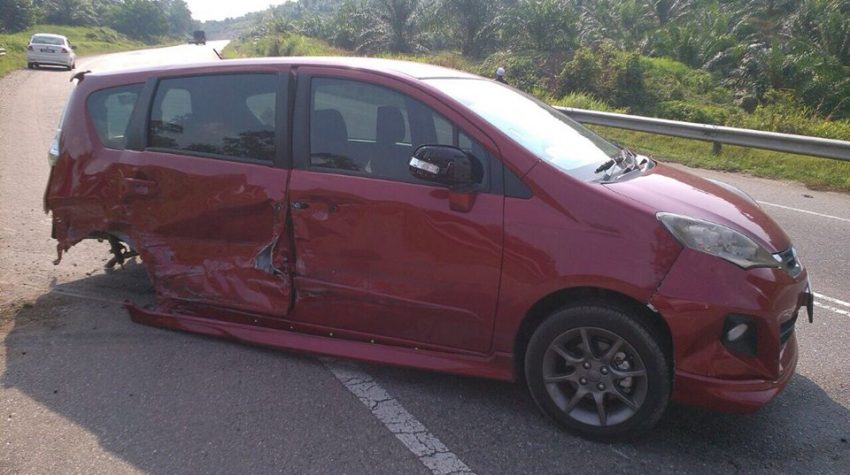 Perodua Alza 与 Myvi 后轮轴脱落照片网络疯传，原厂发文告澄清，称查明证实无关质量问题，纯粹因车祸导致。 34033