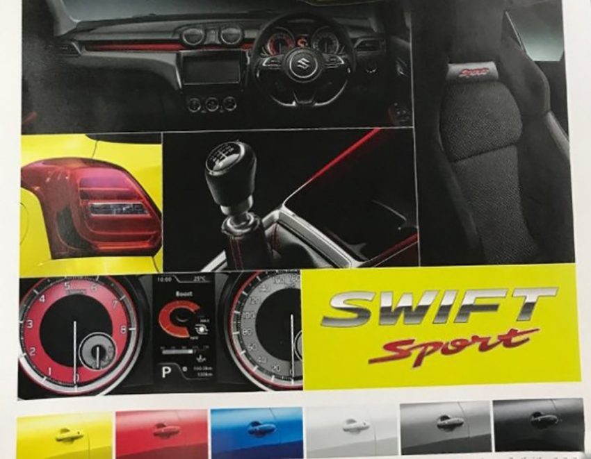 全新 Suzuki Swift Sport 宣传册曝光, 六速手排, 六种选色 ! 37659