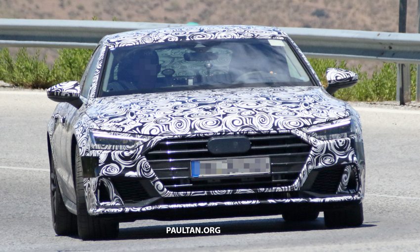 谍照：全新 Audi S7 伪装路测照曝光，预计2018年面市。 35401