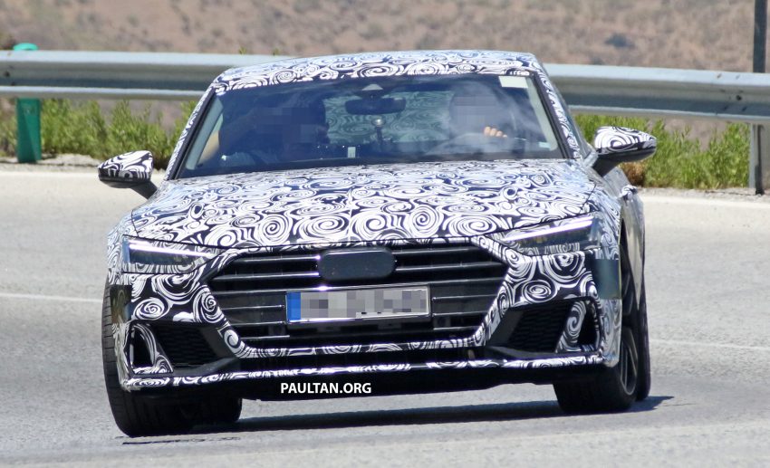 谍照：全新 Audi S7 伪装路测照曝光，预计2018年面市。 35402