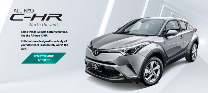 原厂官网开放让兴趣者注册，Toyota C-HR 真的要来了！ 37131
