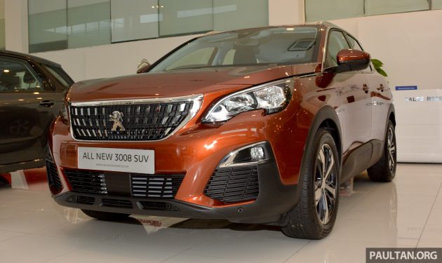 欧洲年度风云车, 2017 Peugeot 3008 亮相展销厅, 1.6升涡轮引擎, 165匹马力, 两个等级可选, 售价从RM 143K起。