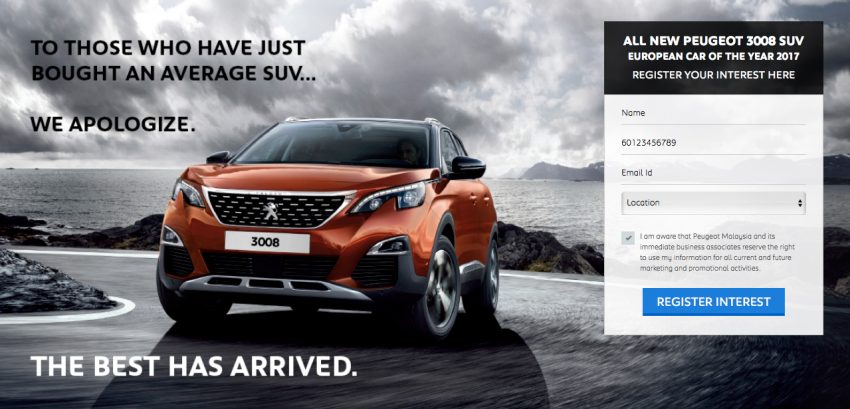 发布在即，2017 Peugeot 3008 开放给有兴趣买家注册！ 40342