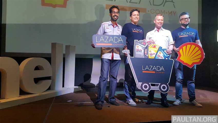 Shell 与 Lazada 合作，如今可网购 Shell 引擎润滑油。 38058