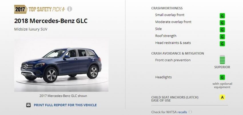 2018 Mercedes-Benz GLC 获得 IIHS 进阶安全首选评价！ 43657