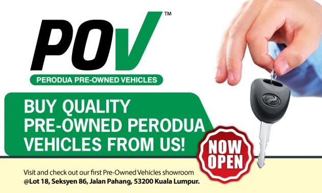 Perodua 官方认证二手车，POV 首间销售中心正式开张！