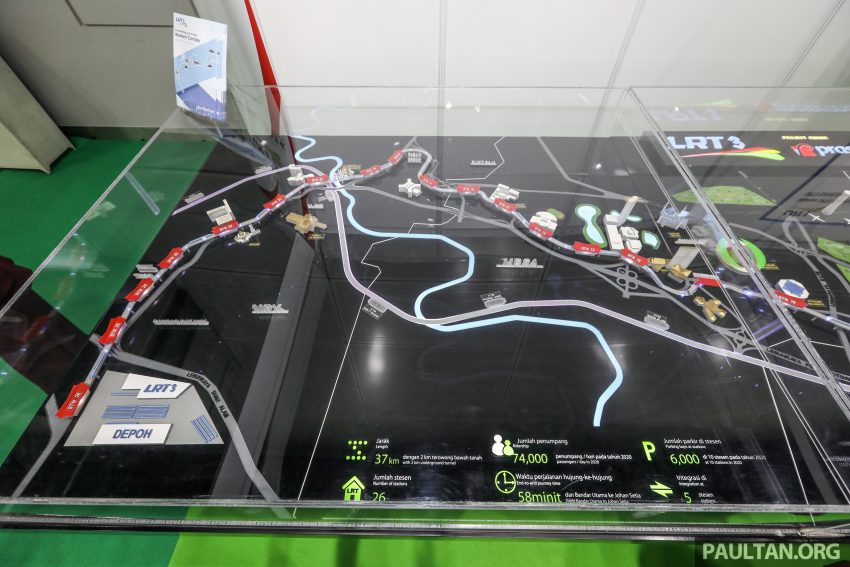 Prasarana 对外发布 LRT 3 完整路线图，全长37公里、26个站，连接雪州 Bandar Utama 至巴生的 Johan Setia。 45028