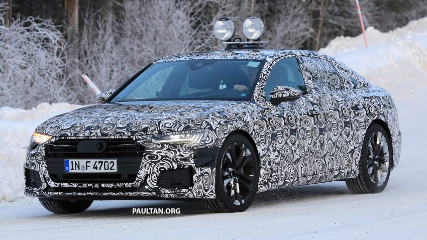 全新 Audi A6 冬季测试谍照曝光，头灯组依然是焦点！ 52259