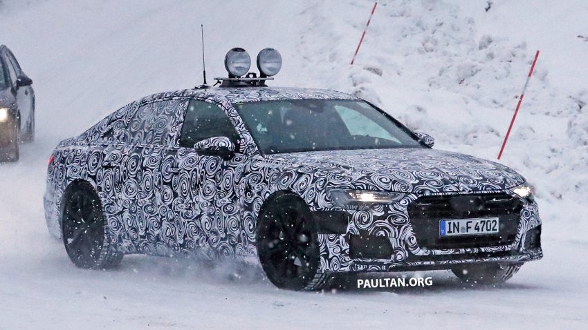 全新 Audi A6 冬季测试谍照曝光，头灯组依然是焦点！ 52275