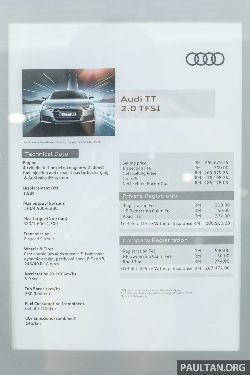 Audi TT 2.0 TFSI Black Edition 发布，售价 RM317,400！ 52593