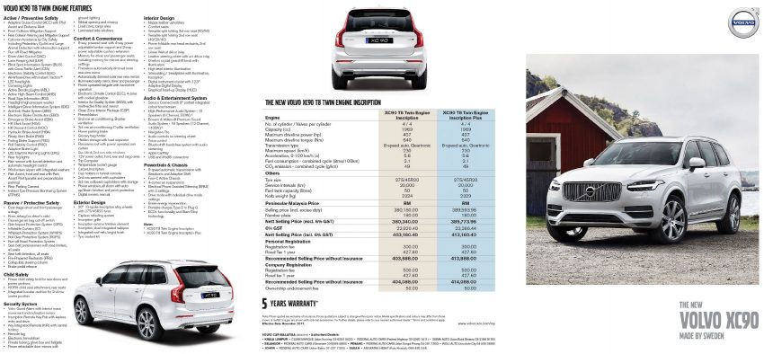 Volvo XC90 T8 Twin Engine Inscription Plus 上市，新添 Bowers & Wilkins 顶级音响系统，售价RM 413,888K！ 53205