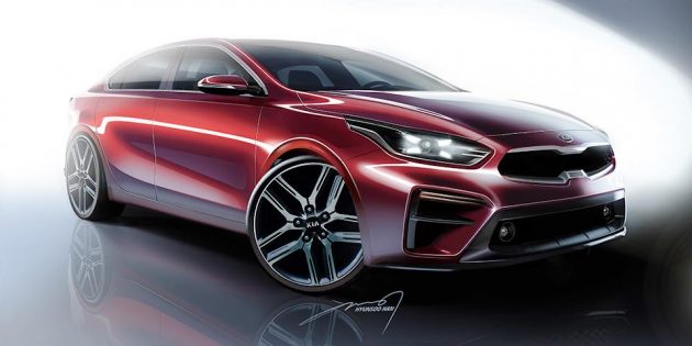 官方释草绘图, 全新 2018 Kia K3 Cerato / Forte 造型曝光!