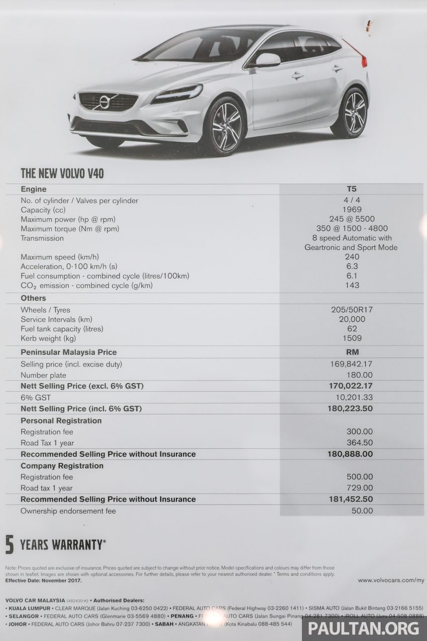 图集：Volvo V40 T5 R-Design 外观套件，售RM 180,888 56573