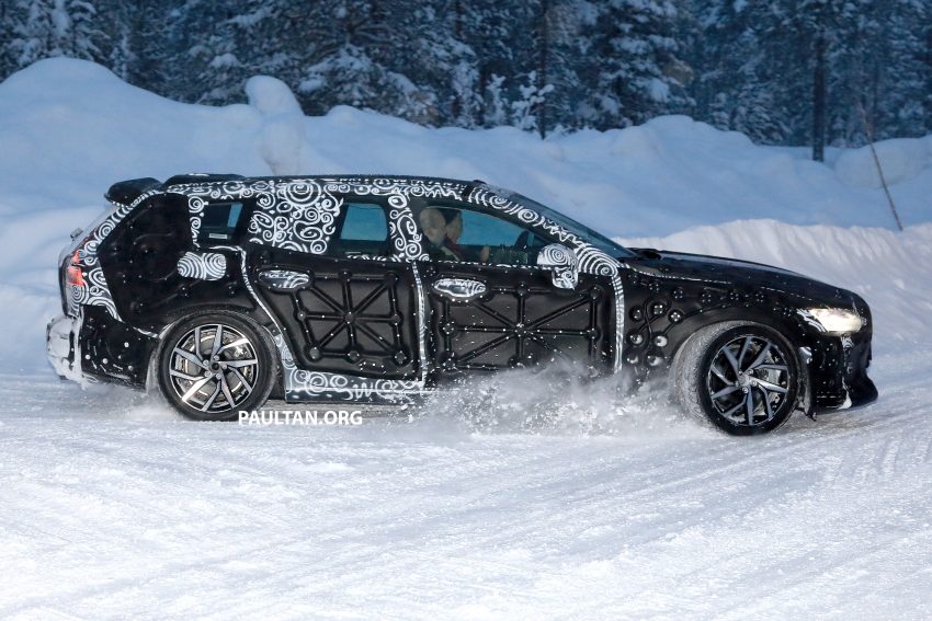 Volvo V60 将迎来第二代车型，瑞典进行冬季测试被抓拍 57109