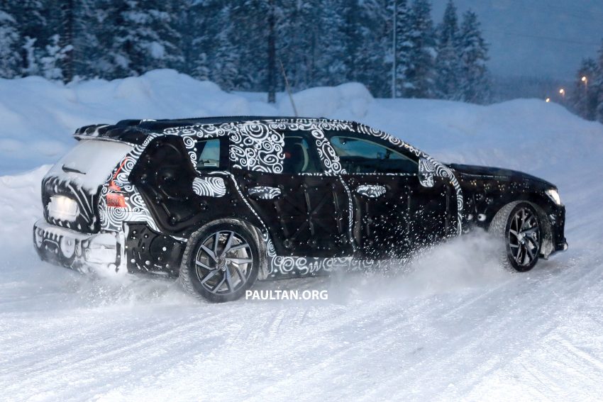 Volvo V60 将迎来第二代车型，瑞典进行冬季测试被抓拍 57110