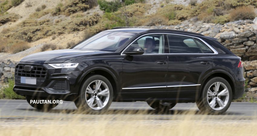 填补战力，全新Coupe型SUV Audi Q8 西班牙谍照曝光。 53524